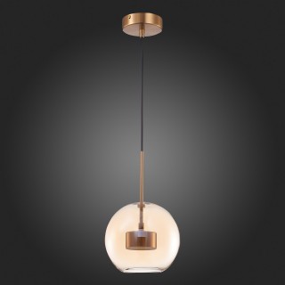 SL1133.333.01 Светильник подвесной ST-Luce Латунь/Коньячный LED 1*7W 3000K BOPONE-foto6