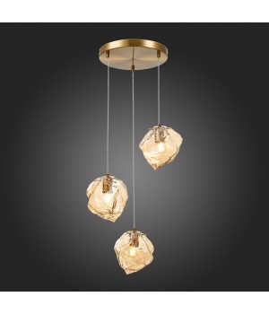 SL1175.303.03 Светильник подвесной ST-Luce латунь/янтарный E14 3*40W Portici-foto7