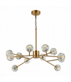 SL1166.303.12 Светильник подвесной ST-Luce Латунь/Прозрачный G9 LED 12*5W ROMANO-foto2