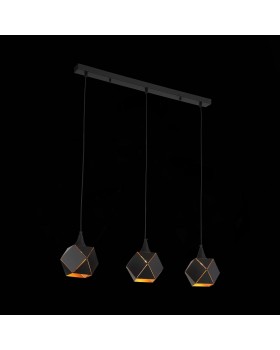 SL258.403.03 Люстра подвесная ST-Luce Черный/Черный, Золото E14 3*40W ENIGMA-foto4