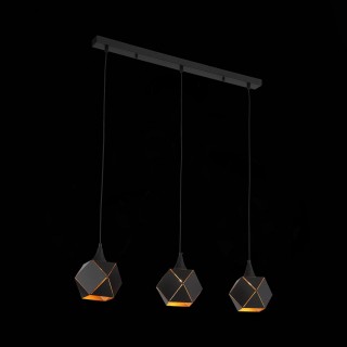 SL258.403.03 Люстра подвесная ST-Luce Черный/Черный, Золото E14 3*40W ENIGMA-foto4