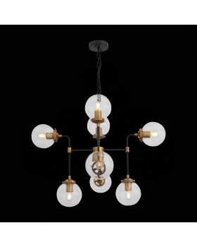 SL234.403.08 Люстра подвесная ST-Luce Черный, Золото/Прозрачный E27 8*40W VARIETA-foto4