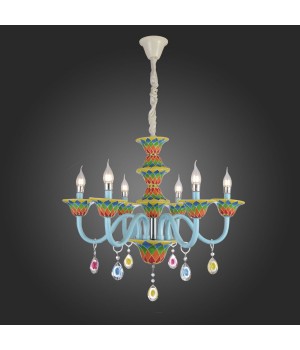 SL674.783.06 Люстра подвесная ST-Luce Разноцветный/Разноцветный E14 6*40W ORNATO-foto8
