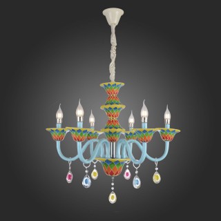 SL674.783.06 Люстра подвесная ST-Luce Разноцветный/Разноцветный E14 6*40W ORNATO-foto8