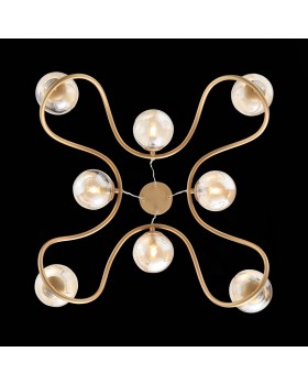 SL1502.203.08 Светильник подвесной ST-Luce Золотистый/Янтарный G9 8*5W LEGATEZZA-foto8