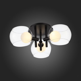 SL1483.402.03 Светильник потолочный ST-Luce Черный/Прозрачный, Белый G9 3*5W ELLETO-foto6