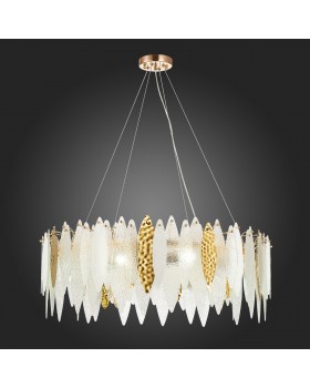 SL1224.203.10 Люстра подвесная ST-Luce Золотистый/Прозрачный, Белый E14 10*60W LASTRA-foto4