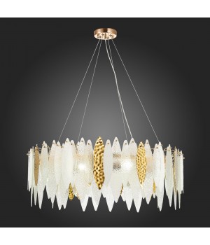 SL1224.203.10 Люстра подвесная ST-Luce Золотистый/Прозрачный, Белый E14 10*60W LASTRA-foto4