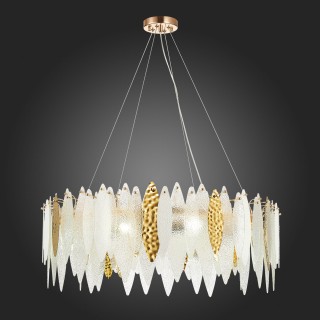 SL1224.203.10 Люстра подвесная ST-Luce Золотистый/Прозрачный, Белый E14 10*60W LASTRA-foto4