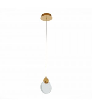 SL6104.203.01 Подвес ST-Luce Золотистый/Прозрачный,С пузырьками воздуха LED 1*3W 3000K Montecelio-foto2