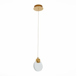 SL6104.203.01 Подвес ST-Luce Золотистый/Прозрачный,С пузырьками воздуха LED 1*3W 3000K Montecelio-foto2