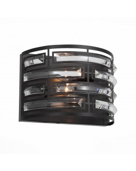 SL665.401.02 Бра ST-Luce Черный/Черный, Прозрачный E14 2*40W CHIAREZZA-foto3