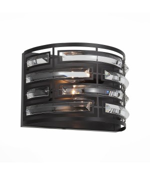 SL665.401.02 Бра ST-Luce Черный/Черный, Прозрачный E14 2*40W CHIAREZZA-foto3