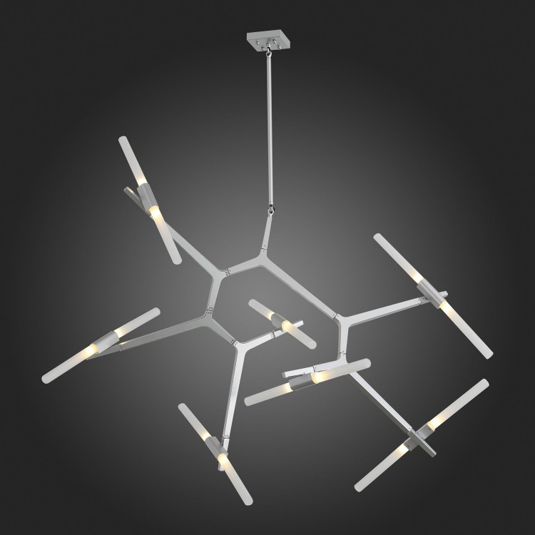 SL947.102.14 Люстра потолочная ST-Luce Серебристый/Белый G9 14*5W LACONICITA