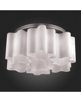 SL117.502.06 Люстра потолочная ST-Luce Серебристый/Белый с полосками E27 6*60W ONDE-foto3