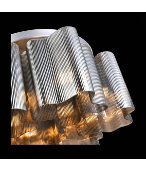 SL117.702.06 Люстра потолочная ST-Luce Серебристый/Дымчатый E27 6*60W ONDE-foto6