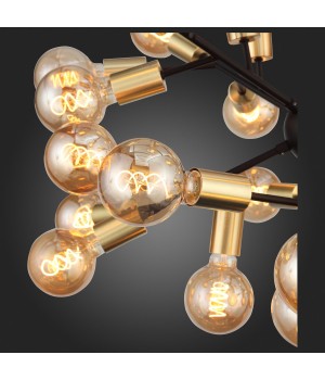 SL437.403.32 Люстра подвесная ST-Luce Черный, Золото E27 32*60W FOGLIONE-foto9