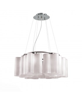 SL117.503.06 Люстра подвесная ST-Luce Серебристый/Белый с полосками E27 6*60W ONDE-foto2