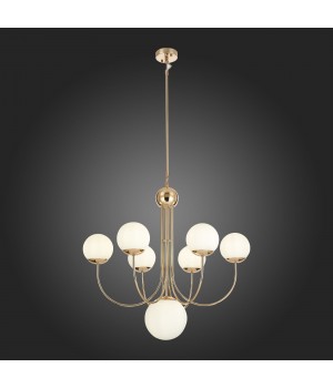 SL1504.203.07 Люстра подвесная ST-Luce Французское золото/Белый E27 7*60W Avellino-foto6