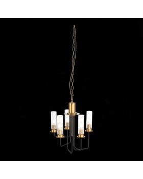 SL336.303.05 Люстра подвесная ST-Luce Коричневый, Бронза/Бежевый E14 5*60W DELAVERA-foto3