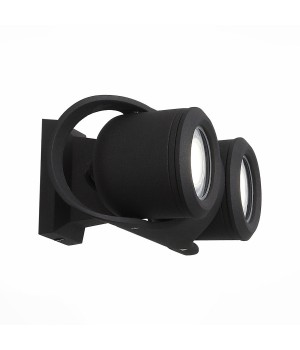 SL093.401.02 Светильник уличный настенный ST-Luce Черный/Черный, Прозрачный G5,3 2*3W ROUND-foto3