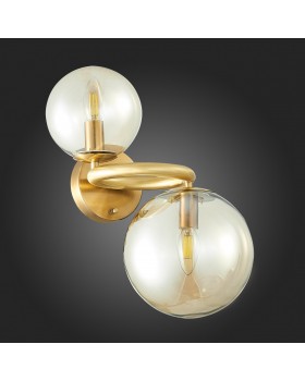 SL1162.301.02 Светильник настенный ST-Luce Латунь/Коньячный E14 2*40W GORIZIA-foto6