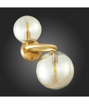 SL1162.301.02 Светильник настенный ST-Luce Латунь/Коньячный E14 2*40W GORIZIA-foto6