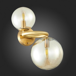 SL1162.301.02 Светильник настенный ST-Luce Латунь/Коньячный E14 2*40W GORIZIA-foto6