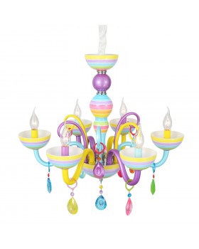 SL672.783.06 Люстра подвесная ST-Luce Разноцветный/Разноцветный E14 6*40W ORNATO-foto3