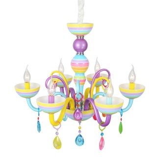 SL672.783.06 Люстра подвесная ST-Luce Разноцветный/Разноцветный E14 6*40W ORNATO-foto3