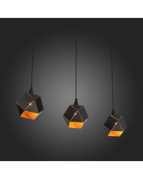 SL258.403.03 Люстра подвесная ST-Luce Черный/Черный, Золото E14 3*40W ENIGMA-foto8