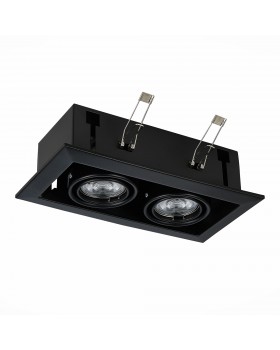 ST250.448.02 Св-к встр. Черный GU10 2*50W L245xW126xH70 220V Без ламп HEMI-foto2