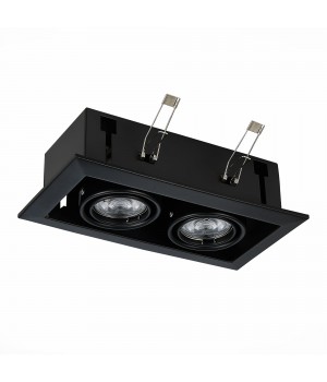 ST250.448.02 Св-к встр. Черный GU10 2*50W L245xW126xH70 220V Без ламп HEMI-foto2