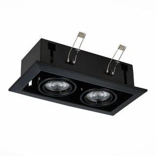 ST250.448.02 Св-к встр. Черный GU10 2*50W  L245xW126xH70 220V Без ламп HEMI-foto2