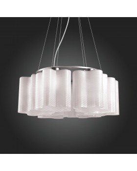 SL117.503.06 Люстра подвесная ST-Luce Серебристый/Белый с полосками E27 6*60W ONDE-foto5