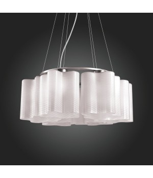 SL117.503.06 Люстра подвесная ST-Luce Серебристый/Белый с полосками E27 6*60W ONDE-foto5