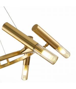 SL1236.203.06 Люстра подвесная ST-Luce Золотистый/Коньячный, Золотистый G9 6*5W ECLIP-foto4