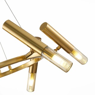 SL1236.203.06 Люстра подвесная ST-Luce Золотистый/Коньячный, Золотистый G9 6*5W ECLIP-foto4