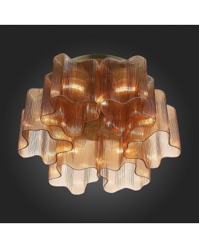 SL117.302.06 Люстра потолочная ST-Luce Бронзовый/Янтарный E27 6*60W ONDE-foto6