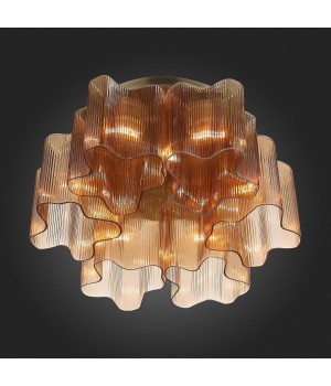 SL117.302.06 Люстра потолочная ST-Luce Бронзовый/Янтарный E27 6*60W ONDE-foto6