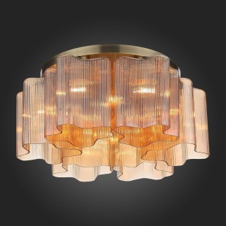 SL117.302.06 Люстра потолочная ST-Luce Бронзовый/Янтарный E27 6*60W ONDE-foto5