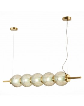 SL1155.303.05 Светильник подвесной ST-Luce Латунь/Коньячный E14 5*40W MARENA-foto3