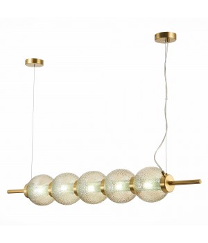 SL1155.303.05 Светильник подвесной ST-Luce Латунь/Коньячный E14 5*40W MARENA-foto3