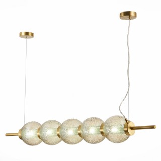 SL1155.303.05 Светильник подвесной ST-Luce Латунь/Коньячный E14 5*40W MARENA-foto3