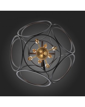 SL1012.423.08 Светильник подвесной ST-Luce Золотистый/Черный E14 8*40W CEZINO-foto3