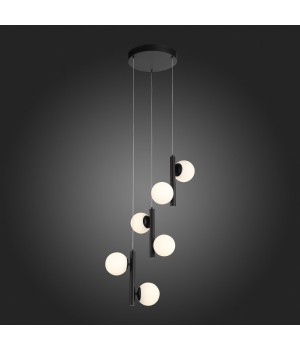 SL395.403.06 Люстра подвесная ST-Luce Черный/Белый LED 6*8W 4000K DONOLO-foto5