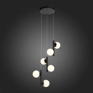 SL395.403.06 Люстра подвесная ST-Luce Черный/Белый LED 6*8W 4000K DONOLO-foto5