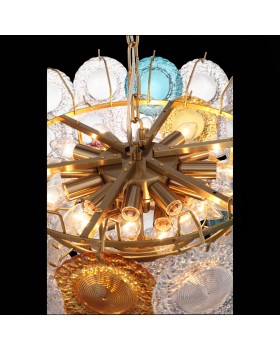 SL420.203.18 Люстра подвесная ST-Luce Золотистый/Разноцветный E14 18*40W CONELI-foto6