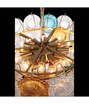 SL420.203.18 Люстра подвесная ST-Luce Золотистый/Разноцветный E14 18*40W CONELI-foto6