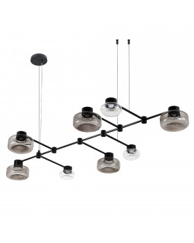 SL6005.403.08 Светильник подвесной ST-Luce Черный/Дымчатый, Прозрачный LED 8*3W 3000K Vallo-foto2